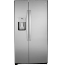 GE 21.8 Cu. Ft. Counter-Depth Side-by-Side Refrigerator - GZS22IYNFS - Refrigerator in Fingerprint Resistant Stainless Steel