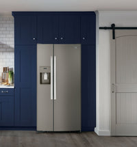GE 23 Cu. Ft. Side-by-Side Refrigerator - GSS23GMPES