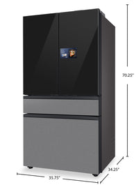 Samsung 36" 29 Cu. Ft. Bespoke French-Door Refrigerator with AI Home Screen - RF90F29BECRAA | Réfrigérateur BESPOKE Samsung de 29 pi³ et de 36 po à portes françaises avec écran AI Home - RF90F29BECRAA | RF90F29A