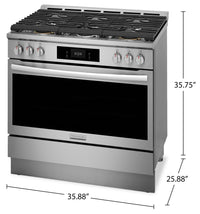 Frigidaire Gallery 36" 4.6 Cu. Ft. Six-Burner Gas Range with Air Fry - Stainless Steel - GCFG3661AF | Cuisinière à gaz Frigidaire Gallery de 36 po et de 4,6 pi3 à six brûleurs avec friture à air - acier inoxydable - GCFG3661AF | GCFG3661
