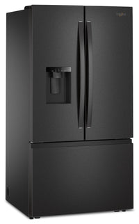 Whirlpool 36" 30 Cu. Ft. French-Door Refrigerator with Dual Ice Makers - Black Stainless Steel - WRFF3736SV | Réfrigérateur Whirlpool de 36 po et de 30 pi3 à portes françaises avec machine à glaçons double - acier inoxydable noir - WRFF3736SV | WRFF373V