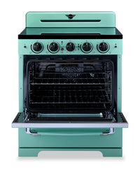 Classic Retro by Unique 30" 3.9 Cu. Ft. Induction Range - Ocean Mist Turquoise - UNQ-30CR IC T | Cuisinière à induction Classic Rétro par Unique de 30 po et de 3,9 pi3 - turquoise brume marine - UNQ-30CR IC T | UNQ30ICT