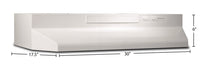 Broan BU2-Series 30" Under-Cabinet Range Hood - BU230WW