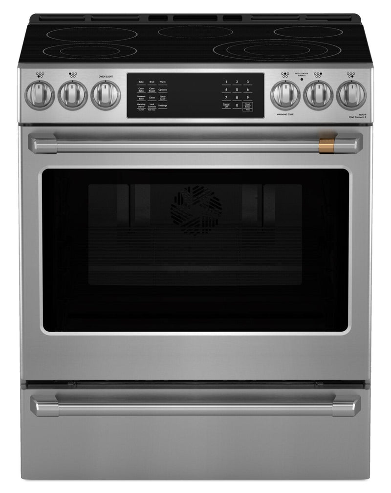 Café 30" 5.7 Cu. Ft. Electric Range with Dynamic Bake - Stainless Steel - CRS70XAWCS1  | Cuisinière électrique Café de 5,7 pi3 et de 30 po avec cuisson dynamique - acier inoxydable - CRS70XAWCS1  | CRS70XA1