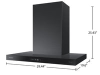 Samsung Bespoke 30" 7 Series Smart Chimney Range Hood - NK30CB700W33AA