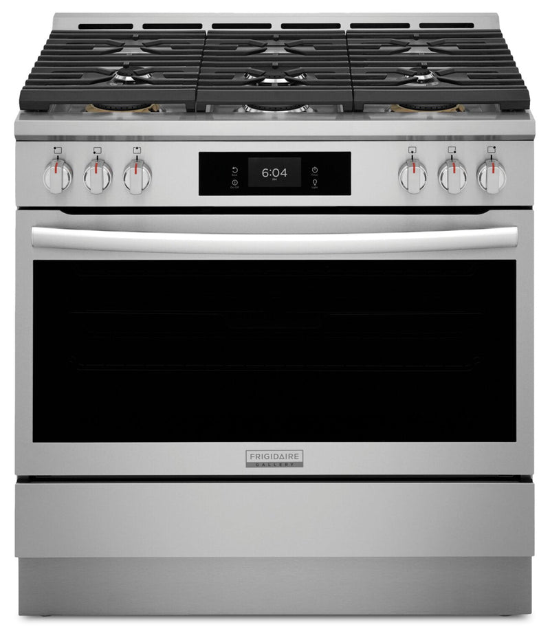 Frigidaire Gallery 36" 4.6 Cu. Ft. Six-Burner Gas Range with Air Fry - Stainless Steel - GCFG3661AF | Cuisinière à gaz Frigidaire Gallery de 36 po et de 4,6 pi3 à six brûleurs avec friture à air - acier inoxydable - GCFG3661AF | GCFG3661