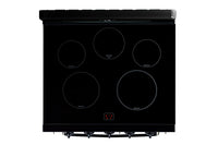 Classic Retro by Unique 30" 3.9 Cu. Ft. Induction Range - Midnight Black - UNQ-30CR IC B | Cuisnière à induction Classic Rétro par Unique de 30 po et de 3,9 pi3 - noir minuit - UNQ-30CR IC B | UNQ30ICB