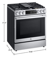LG STUDIO 6.3 Cu. Ft. InstaView® Gas Slide-In Range - LSGS6338F