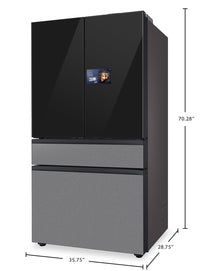 Samsung 36" 23 Cu. Ft. Bespoke Counter-Depth French-Door Refrigerator with AI Home Screen - RF90F29BECRAA | Réfrigérateur BESPOKE Samsung de 23 pi³ et de 36 po à portes françaises avec écran AI Home - RF90F23BECRAA | RF90F23B