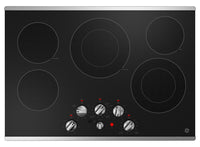 GE 30" Electric Cooktop with Built-In Knob-Control - JEP5030STSS