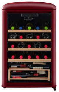 iio 30-Bottle Freestanding Retro Wine Cooler - IFF2-WS30-WR-V 