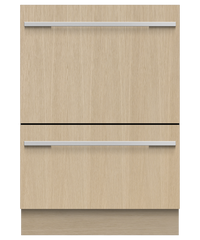 24 Inch Fully-Integrated Double DishDrawer
