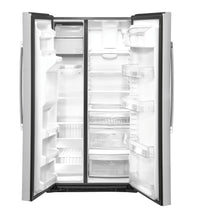 GE 21.8 Cu. Ft. Counter-Depth Side-by-Side Refrigerator - GZS22IYNFS - Refrigerator in Fingerprint Resistant Stainless Steel 