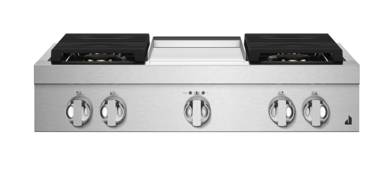 36 Inch Gas Range top with 4 Sealed Brass Burners