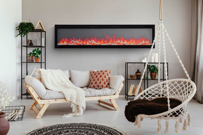 Entice™ 72 Wall-Hanging Electric Fireplace