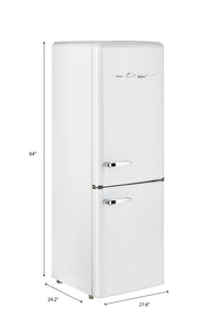 Classic Retro by Unique 7 Cu. Ft. Bottom Freezer Refrigerator - UGP-215L W AC 