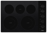 Whirlpool 30" Electric Ceramic Glass Cooktop with Two Dual Radiant Elements - WCE77US0HB