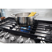 Whirlpool 36" Gas Cooktop with Fifth Burner and EZ-2-Lift™ Hinged Cast-Iron Grates - WCGK5036PB | Surface de cuisson à gaz Whirlpool de 36 po avec 5e brûleur et grilles en fonte à charnières EZ-2-LiftMC - WCGK5036PB | WCGK536B