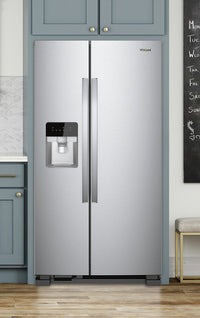 Whirlpool 21 Cu. Ft. Side-by-Side Refrigerator - WRS331SDHM - Refrigerator in Monochromatic Stainless Steel