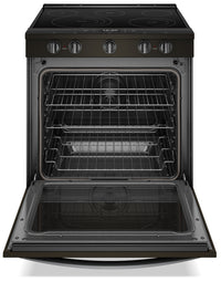 Whirlpool 6.4 Cu. Ft. Smart Slide-in Electric Range with Frozen Bake™ Technology - YWEE750H0HV - Electric Range in Black Stainless Steel