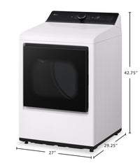 LG 7.3 Cu. Ft. Electric Dryer - White - DLE8400WE | Sécheuse électrique LG de 7,3 pi³ - blanche - DLE8400WE