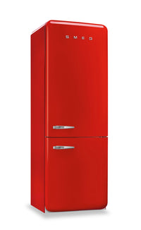 Smeg 18 Cu. Ft. Retro Bottom-Freezer Refrigerator - FAB38URRD|Réfrigérateur Smeg rétro de 18 pi3 à congélateur inférieur - FAB38URRD