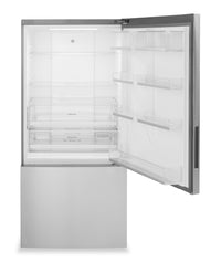 GE 31" 17.7 Cu. Ft. Counter-Depth Bottom-Freezer Refrigerator - Stainless Steel - GBE17HYRFS  | Réfrigérateur GE de 17,7 pi3 et de 31 po de profondeur comptoir à congélateur inférieur - acier inoxydable - GBE17HYRFS  | GBE17RFS