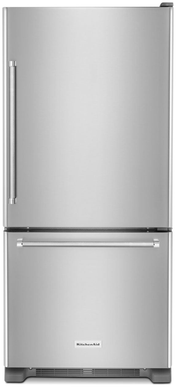 KitchenAid 19 Cu. Ft. Bottom-Mount Refrigerator – KRBR109ESS - Refrigerator in Stainless Steel