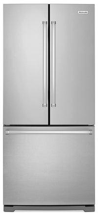 KitchenAid 19.7 Cu. Ft. French Door Refrigerator with Interior Water Dispenser - Stainless Steel - Refrigerator with Ice Maker in Stainless Steel