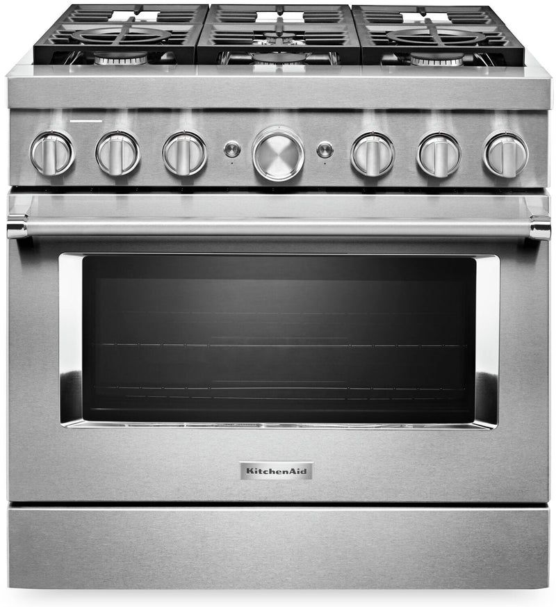 KitchenAid 36" Smart Commercial-Style Dual Fuel Range - KFDC506JSS