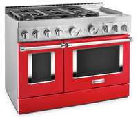 KitchenAid 48" Smart Commercial-Style Gas Range with Griddle - KFGC558JPA