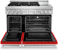 KitchenAid 48" Smart Commercial-Style Gas Range with Griddle - KFGC558JPA