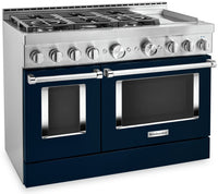 KitchenAid 48" Smart Commercial-Style Gas Range with Griddle - KFGC558JIB