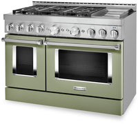 KitchenAid 48" Smart Commercial-Style Dual Fuel Range with Griddle - KFDC558JAV