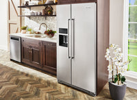 KitchenAid 19.9 Cu. Ft. Counter-Depth Side-by-Side Refrigerator - KRSC700HPS