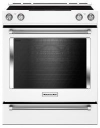 KitchenAid 7.1 Cu. Ft. Slide-In Convection Range with Baking Drawer - White - Electric Range in White