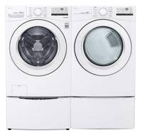 LG 5.2 Cu. Ft. Front-Load Washer and 7.4 Cu. Ft. Electric Dryer - White 