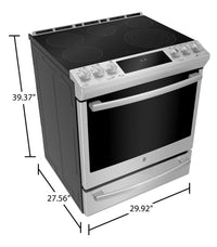 GE Profile 5.3 Cu. Ft. Electric Range with True European Convection - PCS940YMFS 