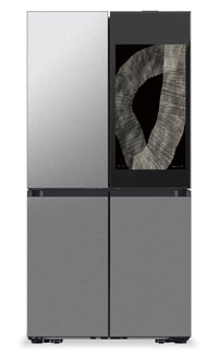 Samsung 36" 22.5 Cu. Ft. Bespoke Counter-Depth 4-Door Flex™ with AI Family Hub+™ Refrigerator - Stai… | Réfrigérateur BESPOKE Samsung de 22,5 pi³ et de 36 po de profondeur comptoir à 4 portes FlexMC avec …