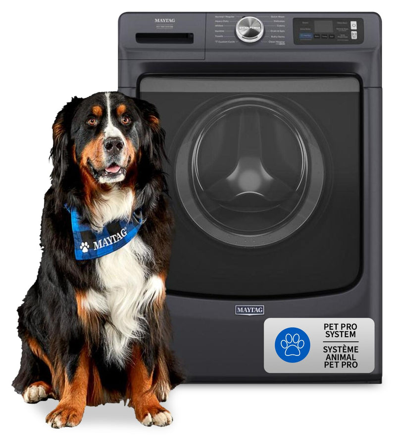 Maytag 5.8 Cu. Ft. Pet Pro Smart Front-Load Washer - Midnight Steel - MFW7020RF | Laveuse intelligente à chargement frontal Pet Pro de 5,8 pi3 de Maytag - acier minuit - MFW7020RF | MFW7020R