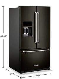 KitchenAid 26.8 Cu. Ft. French-Door Refrigerator - KRFF577KBS 