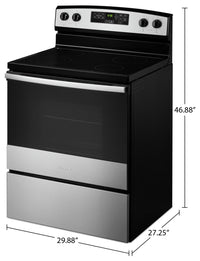 Amana 4.8 Cu. Ft. Electric Range with Self-Clean - Stainless Steel - YAER6603SMS | Cuisinière électrique Amana de 4,8 pi³ avec autonettoyage - acier inoxydable - YAER6603SMS