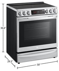 LG 6.3 Cu. Ft. Smart Electric Range with Air Sous-Vide LSEL6337F 