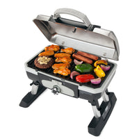 Cuisinart Petite Gourmet Portable Tabletop Gas Grill - Silver - CGG-180TS-C | Barbecue de table à gaz portatif Petit gourmet de Cuisinart - argenté - CGG-180TS-C | CGG180TS