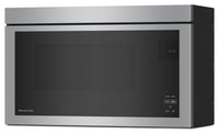 KitchenAid 1.1 Cu. Ft. Flush Over-the-Range Microwave with 900 Watts Cooking - PrintShield Stainless… | Four à micro-ondes à hotte intégrée KitchenAid de 1,1 pi³ à installation affleurée avec cuisson à 90…