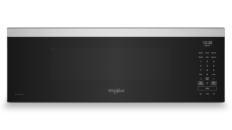 Whirlpool 1.1 Cu. Ft. Smart Low-Profile Over-the-Range Microwave - Stainless Steel - YWMML5530RZ | Four à micro-ondes à hotte intégrée intelligent à profil bas Whirlpool de 1,1 pi3 - acier inoxydable - YWMML5530RZ | YWMML5RZ