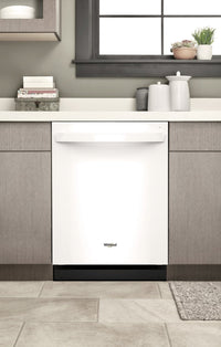 Whirlpool 24" 44 dBA Built-In Top-Control Dishwasher - White - WDT550SAPW | Lave-vaisselle encastré Whirlpool de 24 po et de 44 dBA avec commandes sur le dessus - blanc - WDT55…