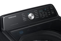 Samsung 5.3 Cu. Ft. Top-Load Washer and 7.4 Cu. Ft. Electric Dryer - Black Stainless | Laveuse à chargement par le haut de 5,3 pi³ et sécheuse électrique de 7,4 pi³ de Samsung - acier inoxydable noir | SATL350V