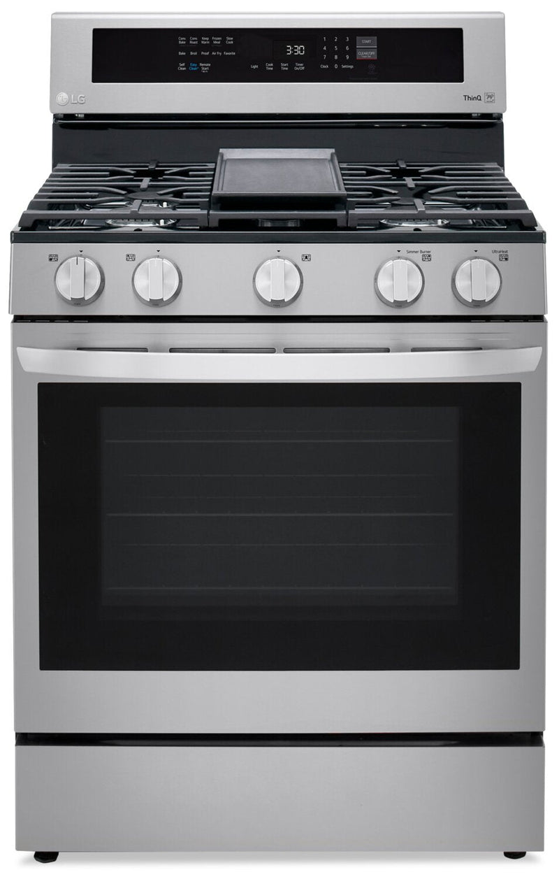 LG 5.8 Cu. Ft. Smart True Convection Gas Range with Air Fry - LRGL5825F - Gas Range in Stainless Steel