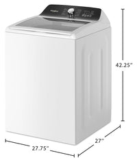 Whirlpool 5.2 Cu. Ft. Top-Load Agitator Washer with Built-In Faucet - White - WTW5025SW | Laveuse Whirlpool à chargement par le haut de 5,2 pi3 avec agitateur et robinet intégré - blanche - WTW5025SW | WTW5025W